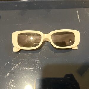 Urban Outfitters white rectangle sunglasses